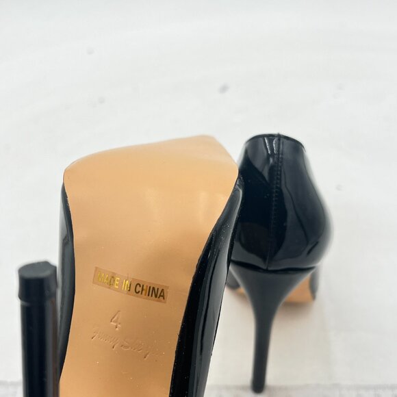 FSJ Women Pumps Sexy Pointed High Heel Patent Leather Classic Stilettos Slip On - Picture 5 of 7